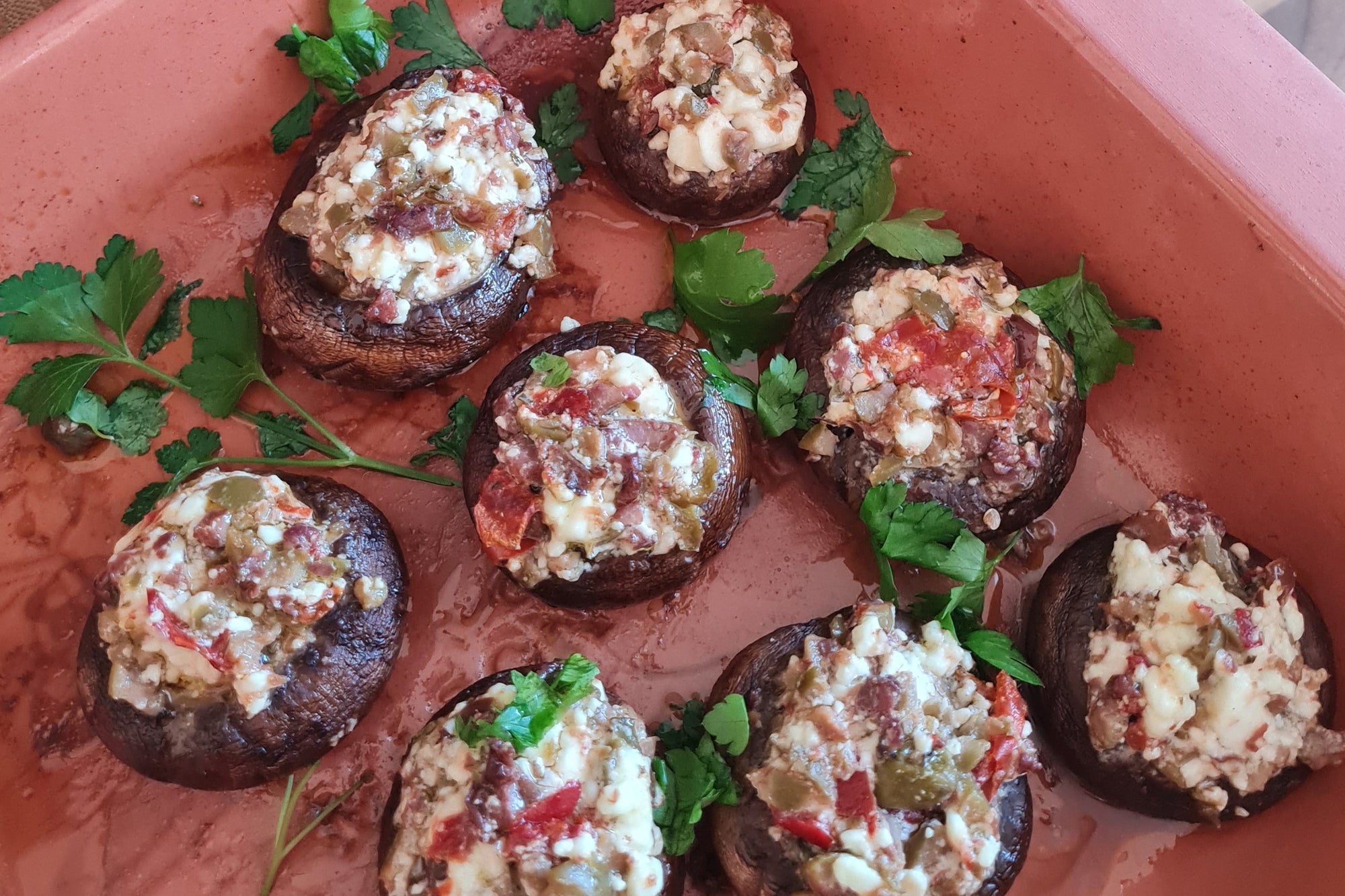 Gefüllte Champignons vom Grill - Olive & Co Gefüllte Champignons vom Grill - Olive & Co