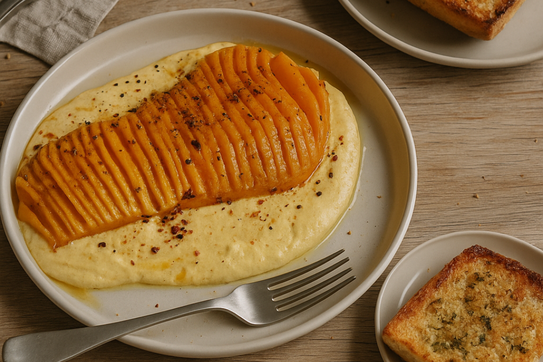 Curry-Feta-Honig Butternuss-Kürbis