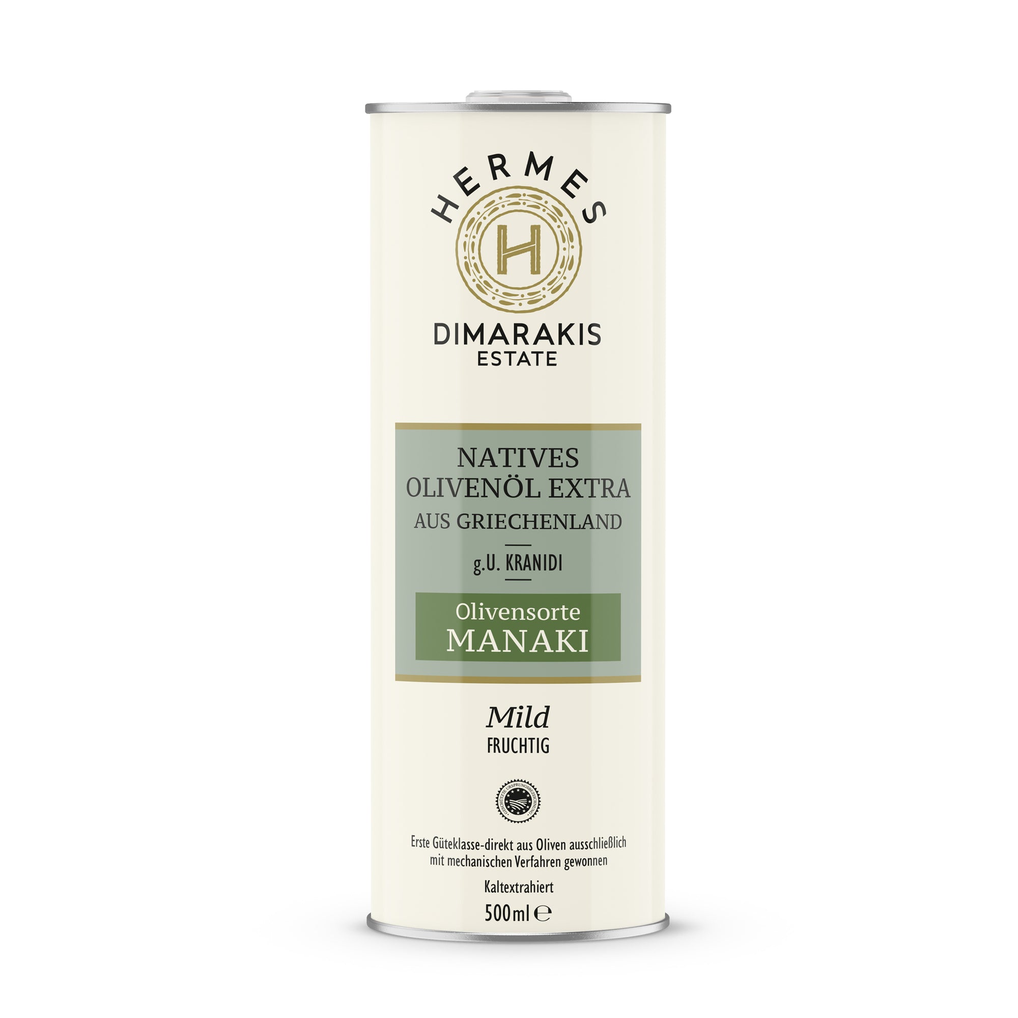 Natives Olivenöl extra MANAKI - HERMES - 500 ml Box