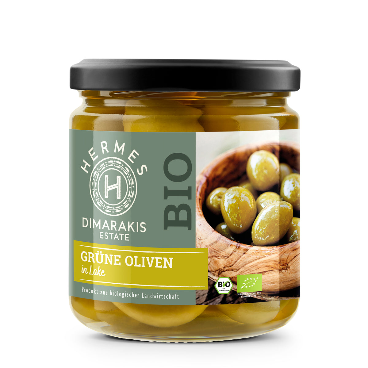 BIO Grüne Oliven mit Kern in Lake - HERMES BIO