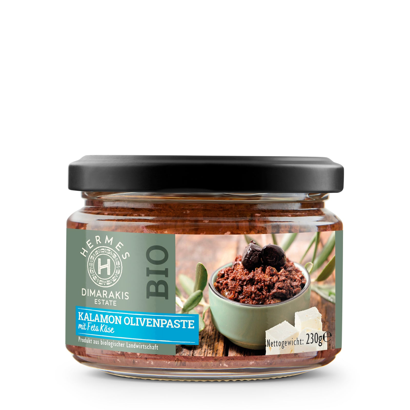 BIO Kalamon Olivenpaste mit Fetakase