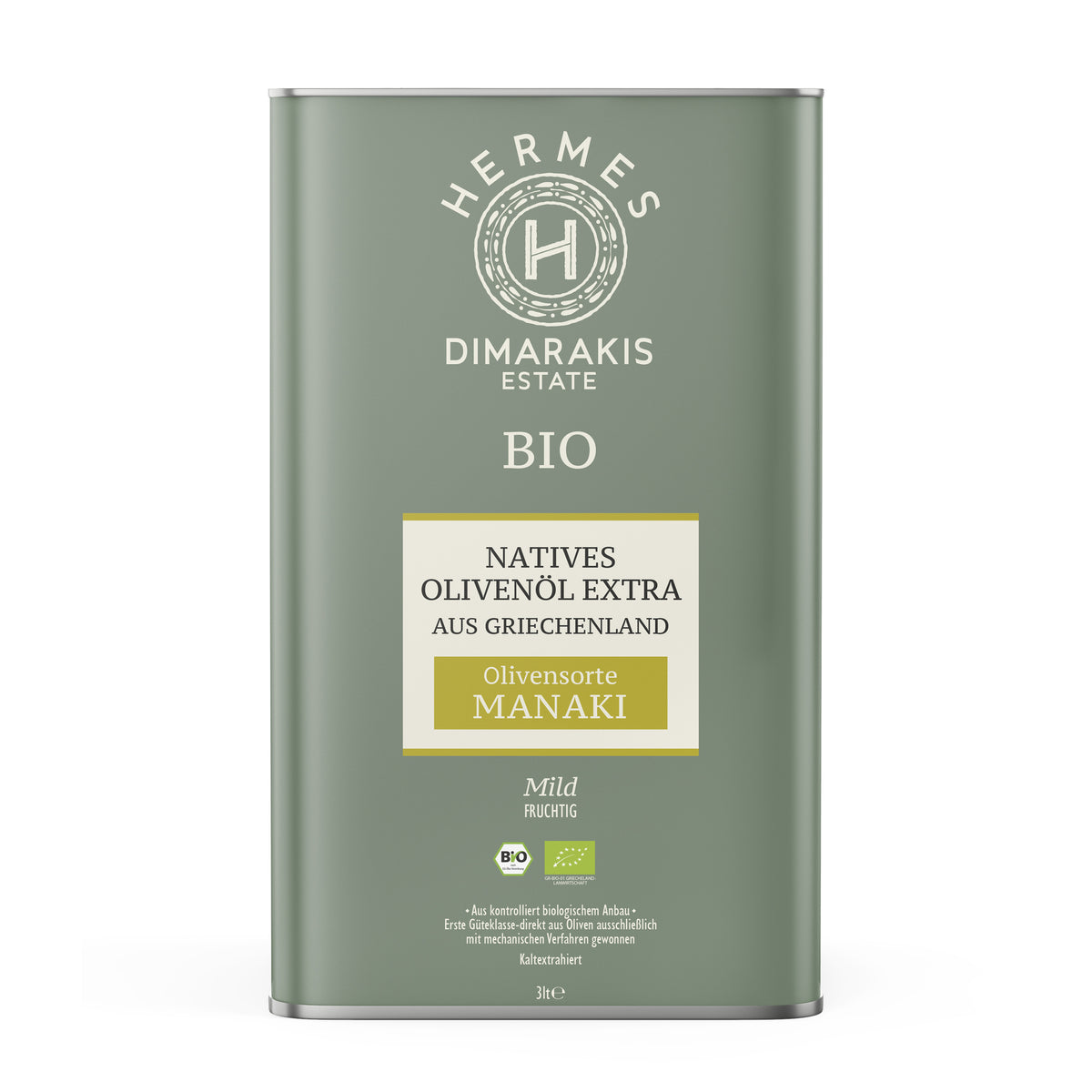 BIO natives Olivenöl extra MANAKI - HERMES BIO - 3 l Box