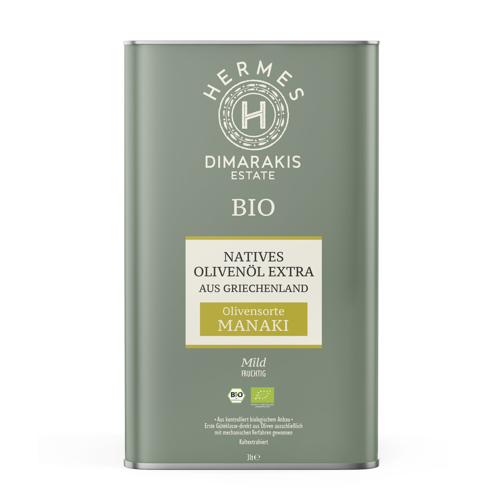 BIO natives Olivenöl extra MANAKI - HERMES BIO - 3 l Box
