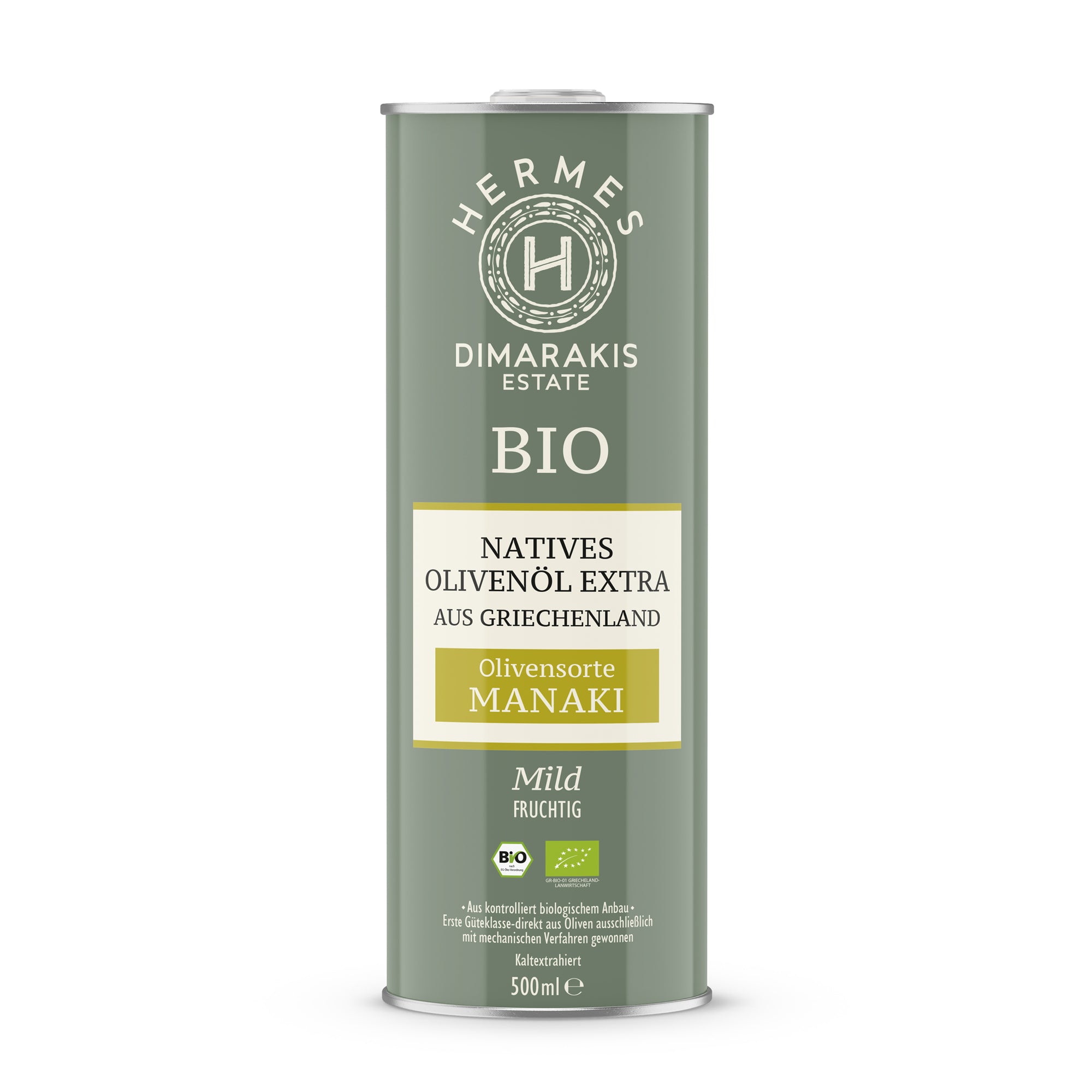 BIO natives Olivenöl extra MANAKI - HERMES BIO - 500 ml Box