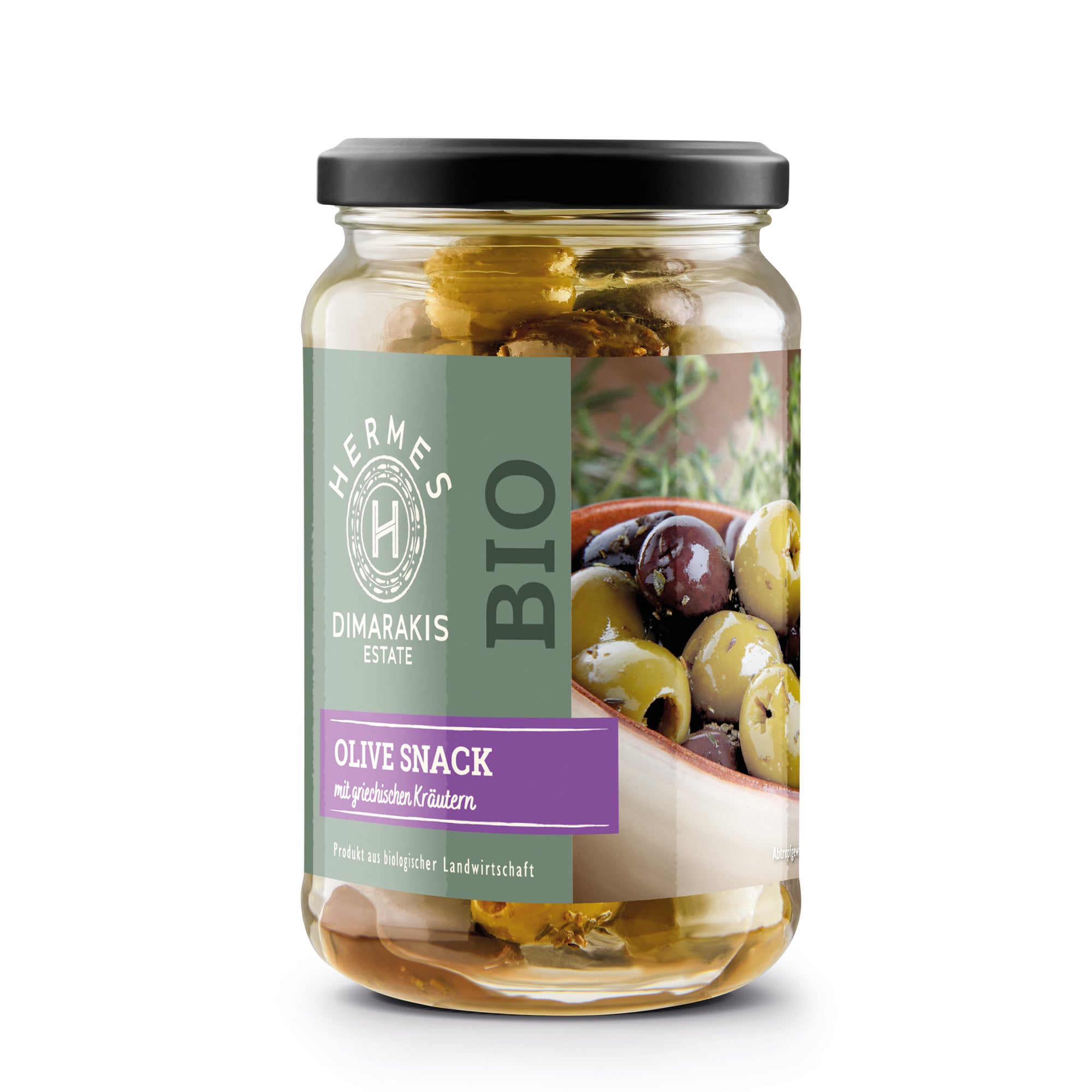 BIO Oliven Snack mit griechischen Kräutern - HERMES BIO
